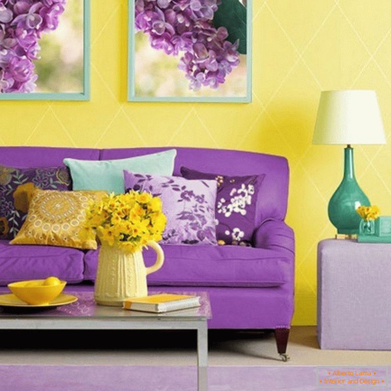 La combinaison parfaite du violet et du jaune