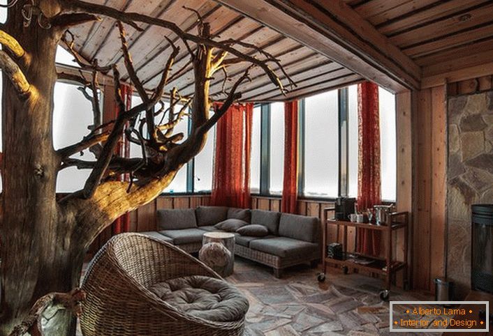 Chambre d'hôtes de style campagnard dans une maison de chasse confortable.