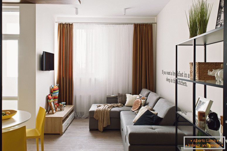 moderne-design-salon-petite taille dans l'appartement