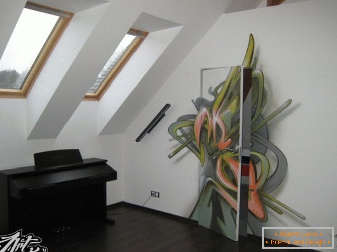 graffiti décoration d'intérieur, photo