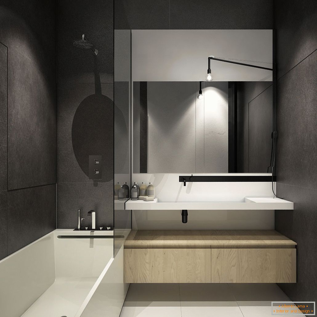 Design de salle de bain pour un petit appartement de style loft