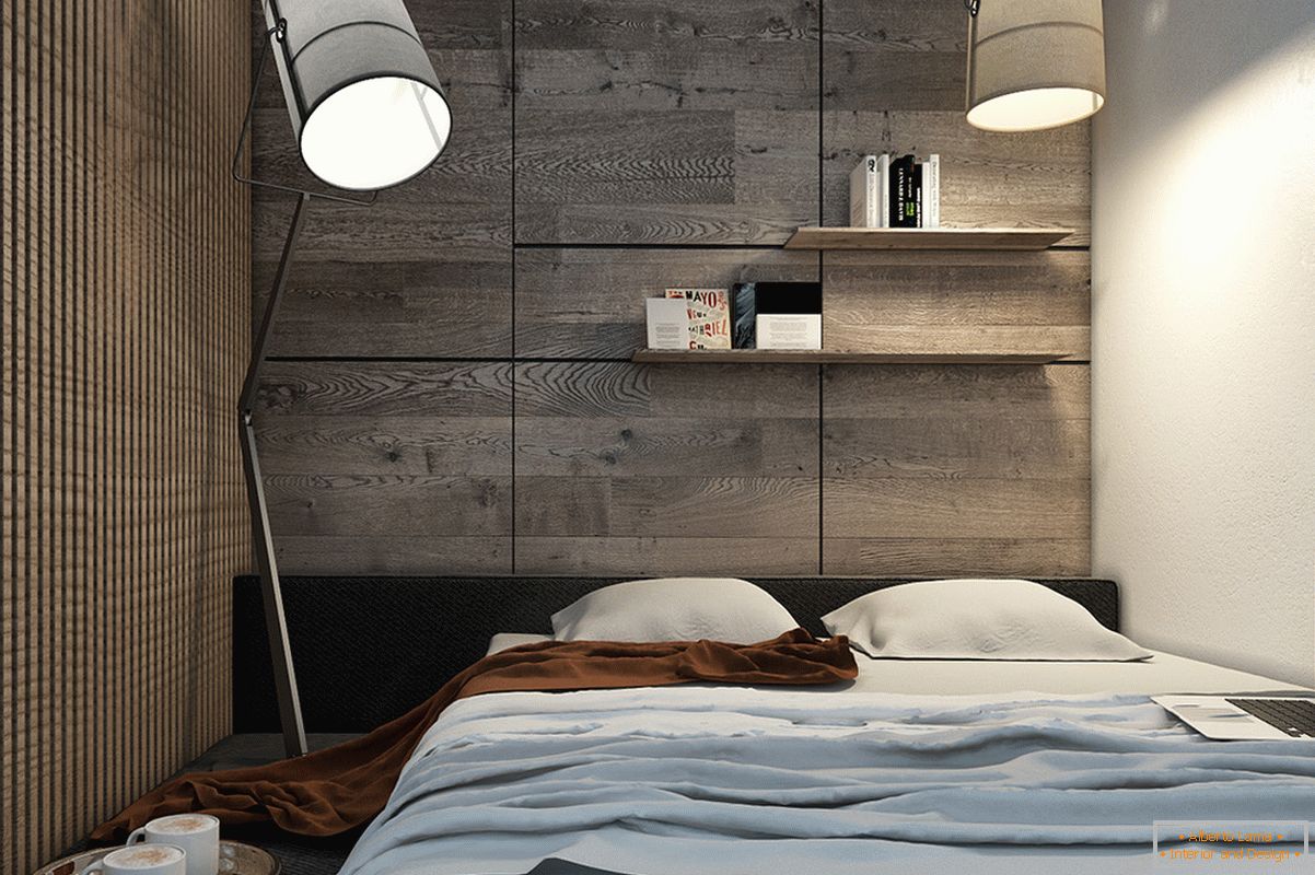 Conception d'une chambre pour un petit appartement de style scandinave