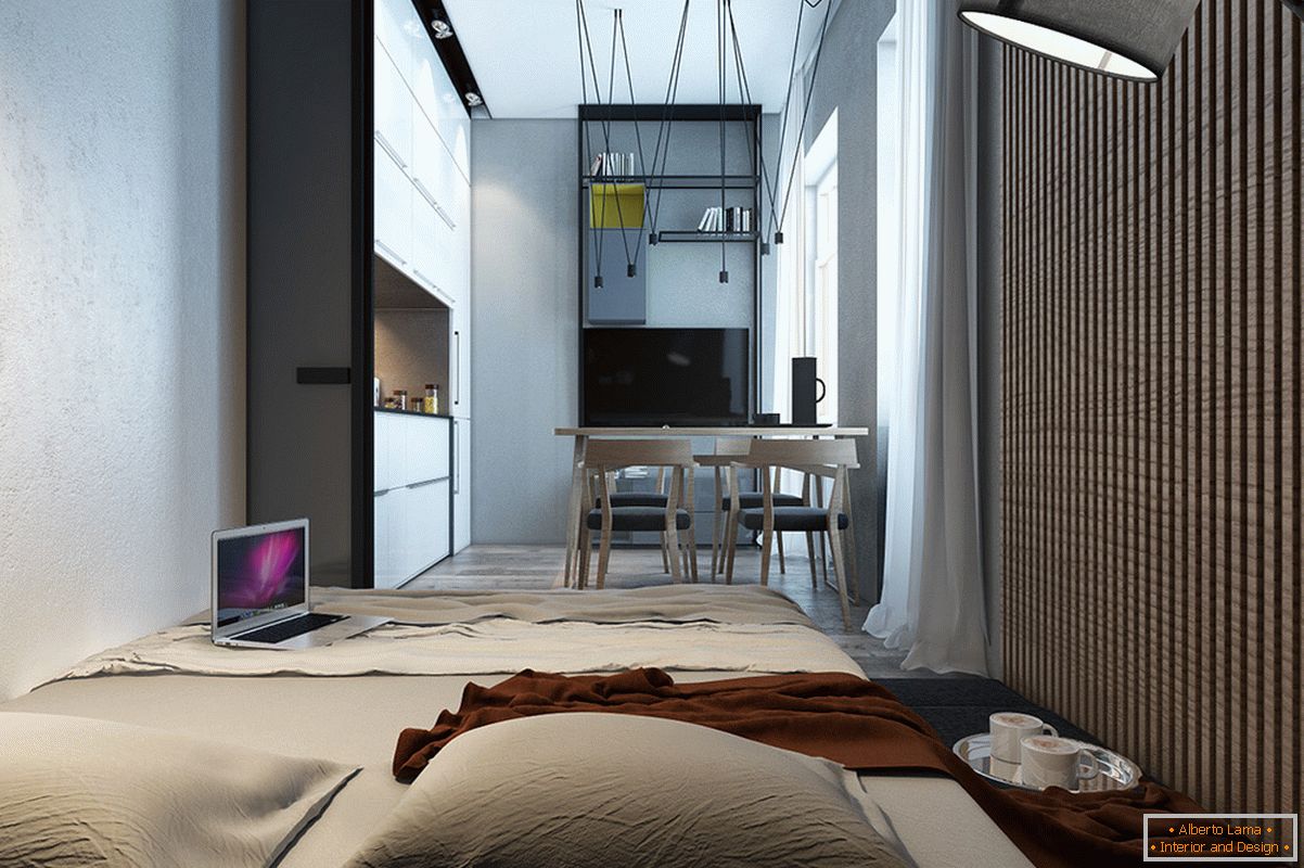 Conception d'une chambre pour un petit appartement de style scandinave - фото 2