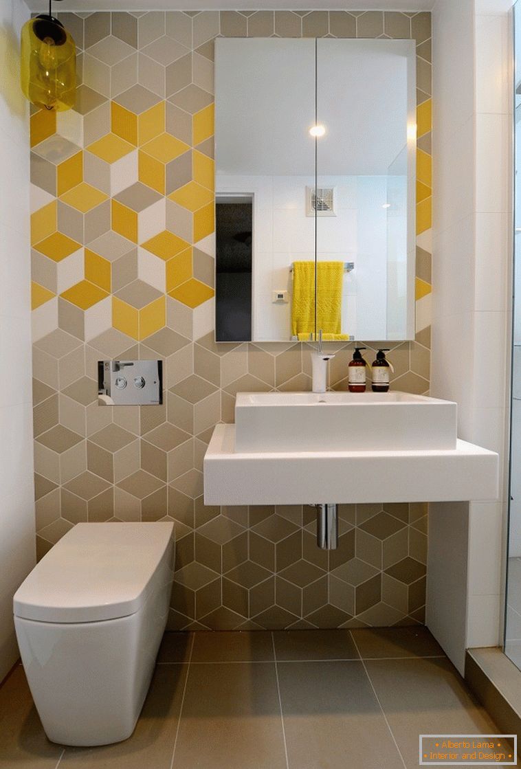 Motif géométrique dans le design de la salle de bain