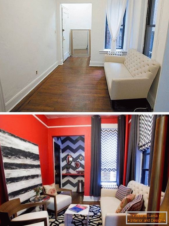 Photo d'intérieurs avant et après dans une maison privée