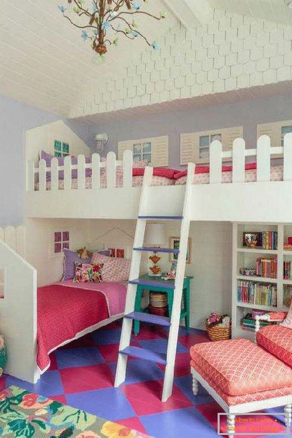 intérieur d'une chambre d'enfants avec un lit superposé photo, photo 39