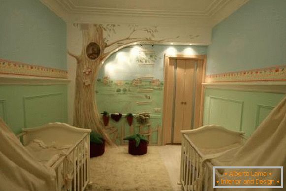 intérieur d'une chambre d'enfants avec deux lits, photo 49
