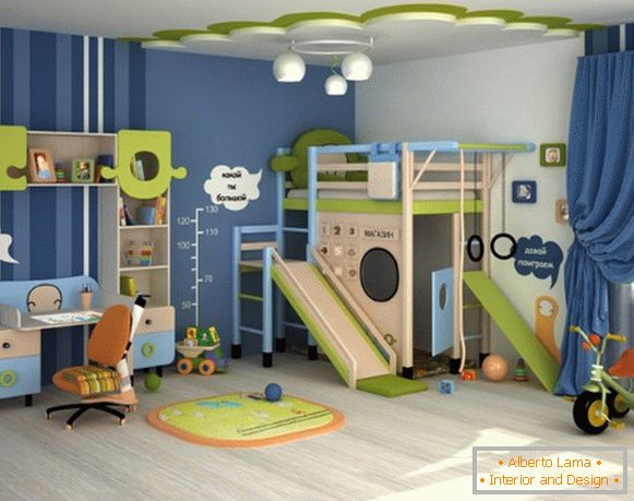 симпатичный intérieur d'une chambre d'enfants для мальчика
