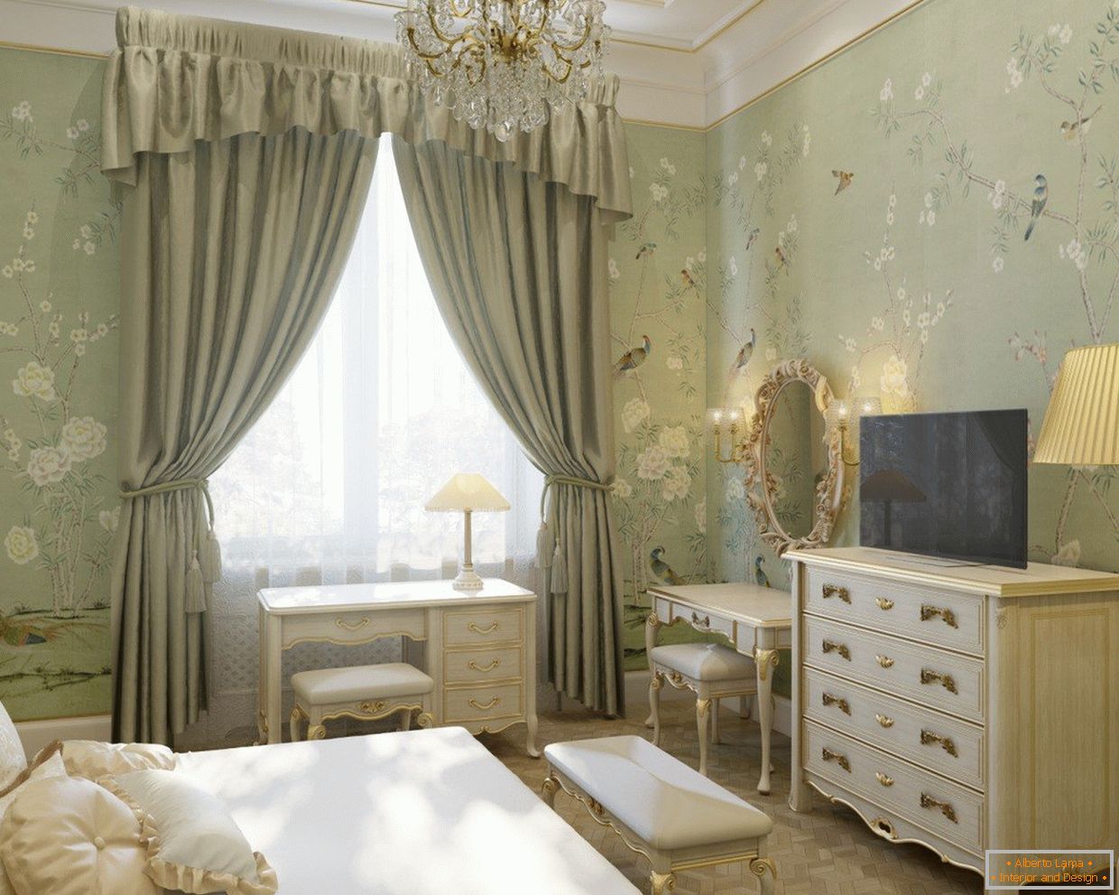 Chambre à coucher - design classique