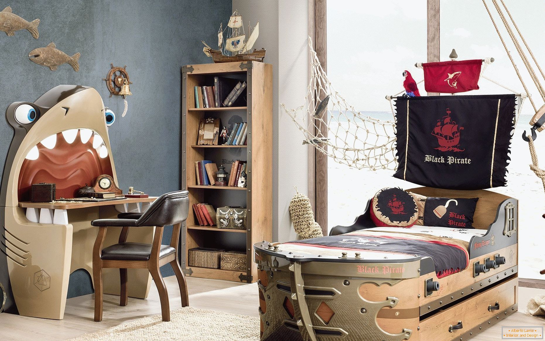 Chambre d'enfant en style pirate