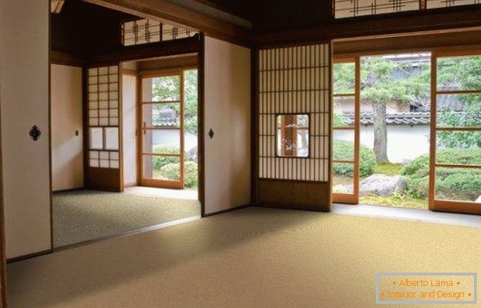 La disposition de l'intérieur dans le style japonais
