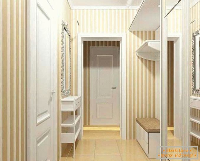 Design d'intérieur d'un petit couloir dans une maison privée