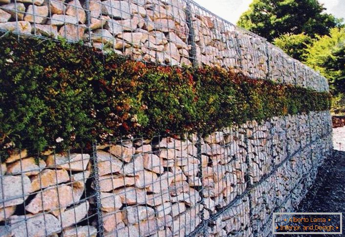 Murs de gabions