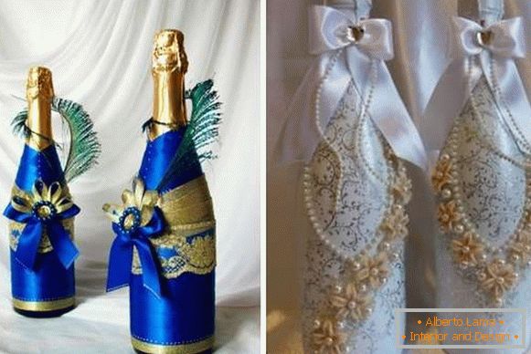 Comment décorer une bouteille de champagne avec des rubans de satin