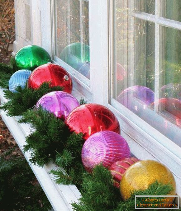 Comment décorer une fenêtre de vos propres mains - Le décor du nouvel an sur la photo