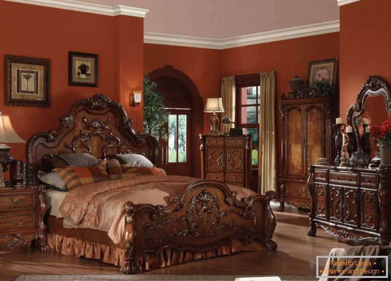 fabuleux-traditionnel-chambres-décoration-idées-avec-bois-meubles-y compris-lit-aussi-commodes-plus-vanité-dans-unique-style-encore-fine-luminaires-design-design
