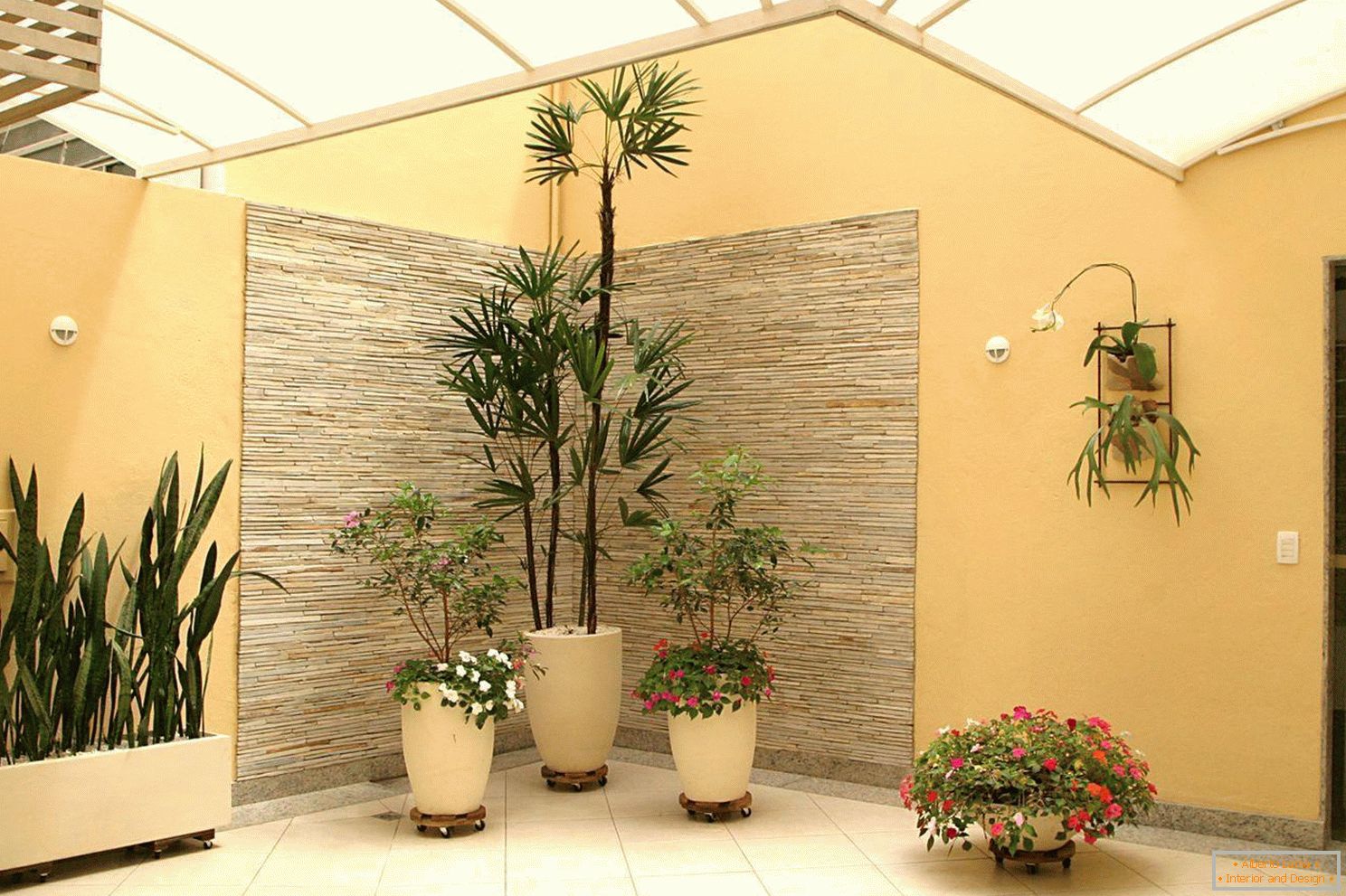 Plantes d'intérieur dans le couloir