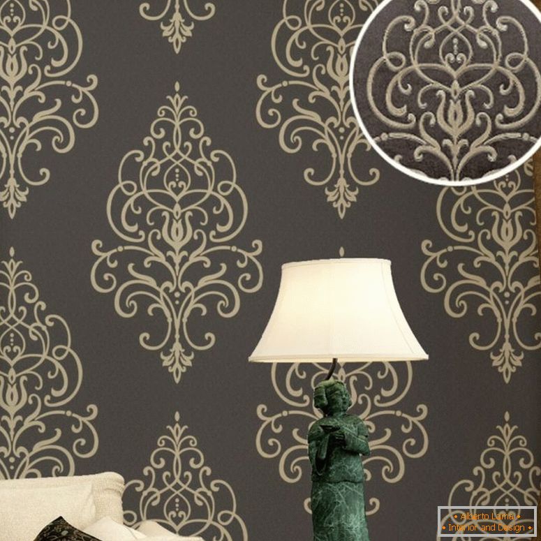 nouveau-zd-embossed-texture-grand-damas-papier peint-or-brun-vintage-pochoir de luxe-français-papier peint-fond-mur