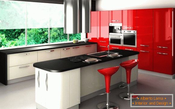 Rouge cuisine noir design photo 31