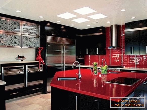 Rouge cuisine noir design photo 33