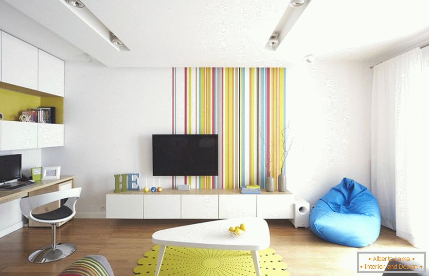 Appartement coloré à Varsovie