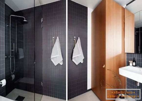 Petit studio - Design d'intérieur de salle de bain sur la photo