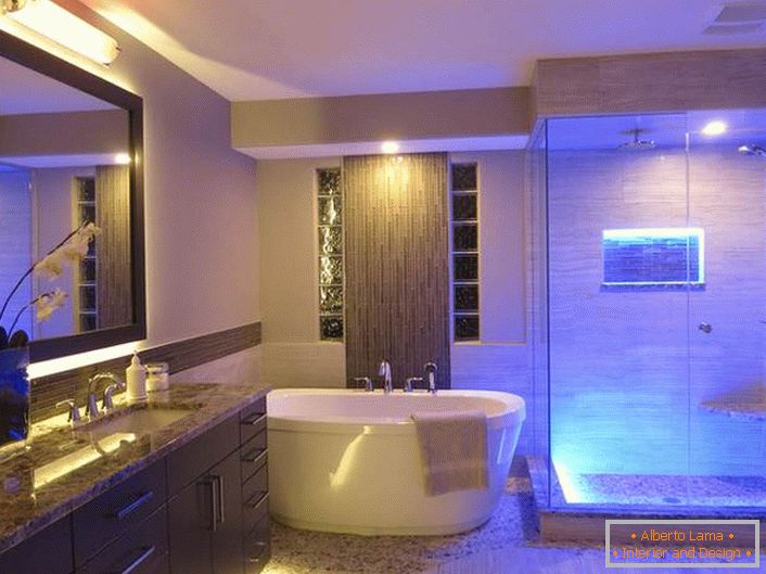 Le style hi-tech est reconnu comme l'un des styles les plus réussis pour décorer la salle de bain. 