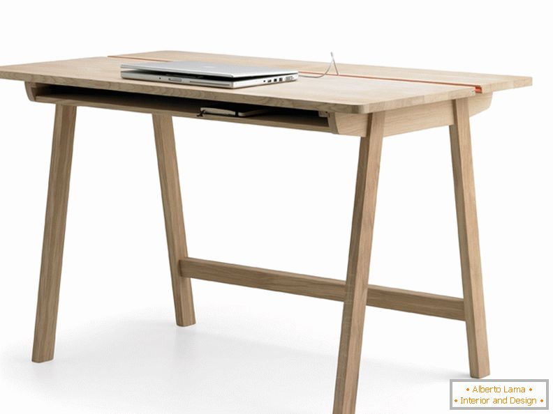 Table en chêne minimaliste Landa