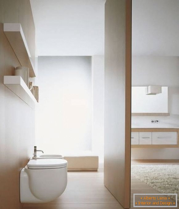 salle de bains et toilettes en style minimaliste