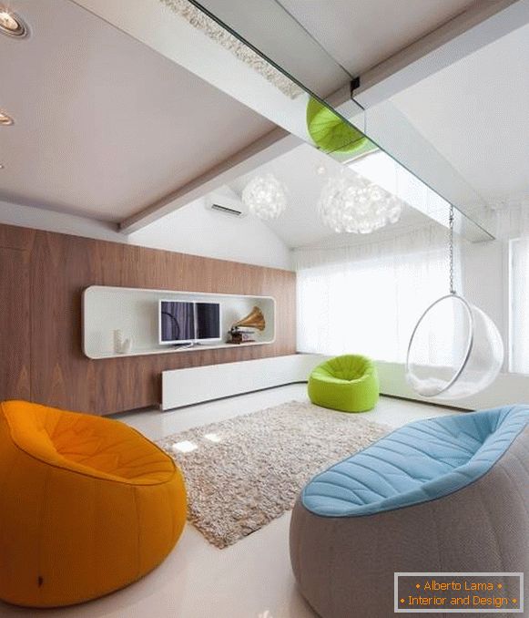 Design intérieur inhabituel dans le style loft