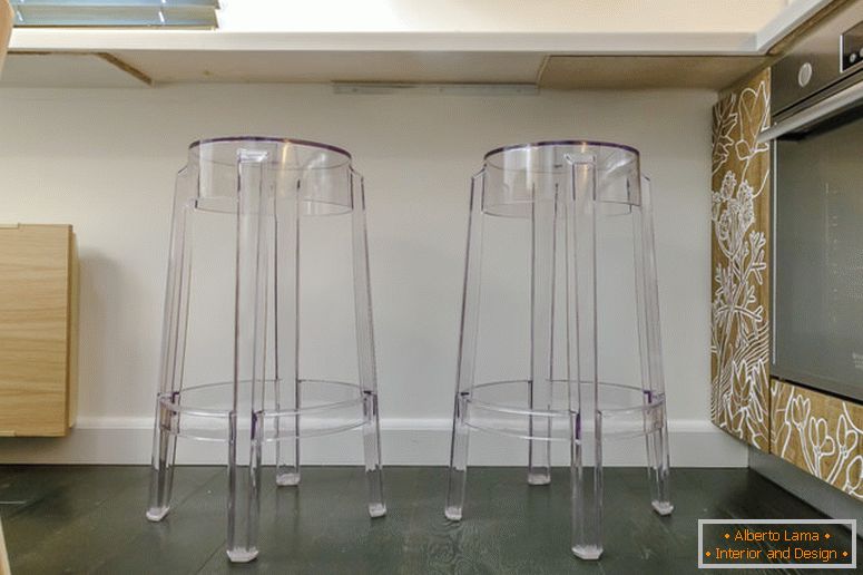 Chaises de cuisine transparentes créatives
