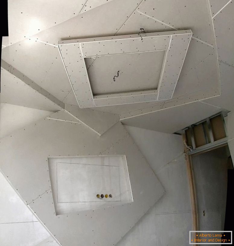 1 paroi-plafond en carton de gypse