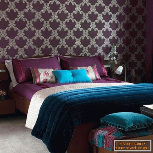Design de la chambre dans des couleurs luxueuses