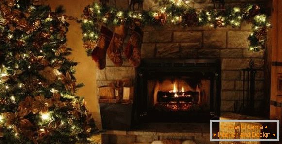 Guirlande de Noël sur cheminée, photo 27