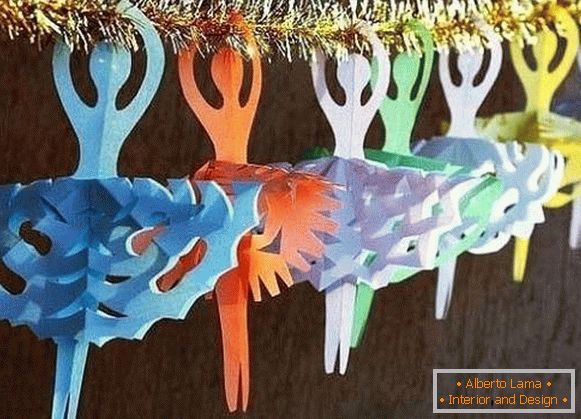 Guirlande de Noël de flocons de neige de ses propres mains, photo 58