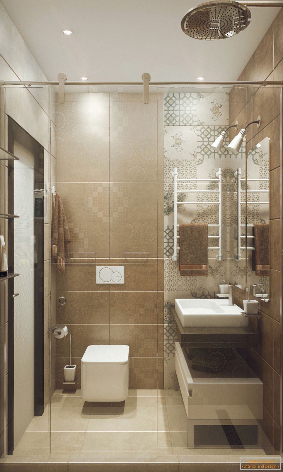 Salle de bain d'un appartement étudiant à Novossibirsk