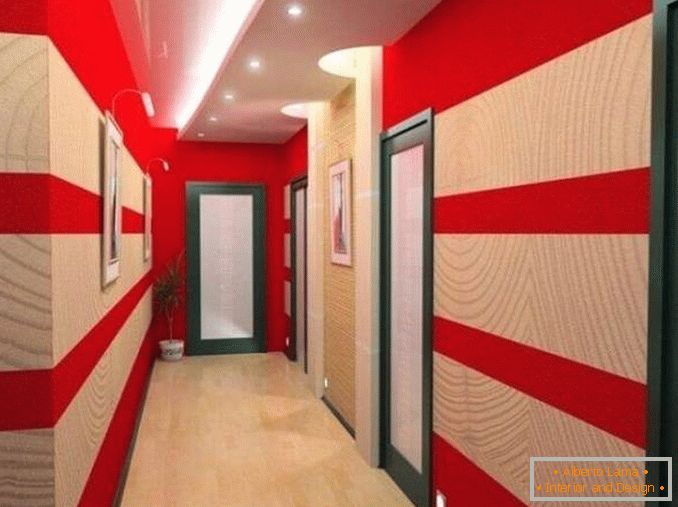 couleur du papier peint dans le couloir