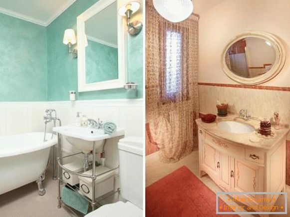Style provençal dans une petite salle de bain