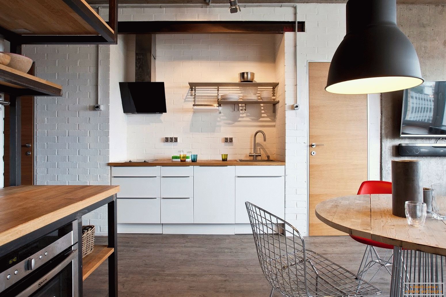 Studio d'appartement cuisine design en Russie