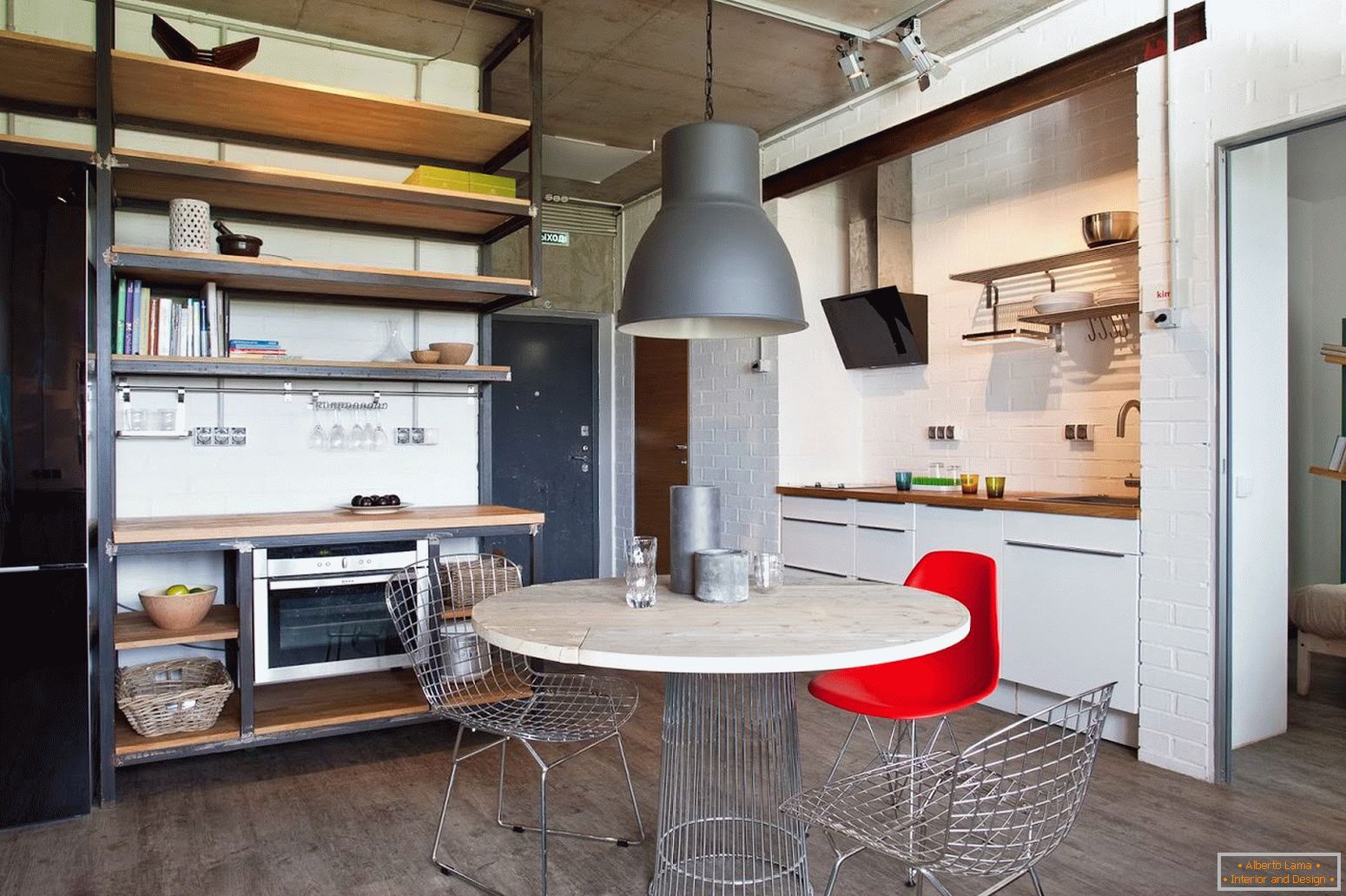 Studio d'appartement cuisine design en Russie