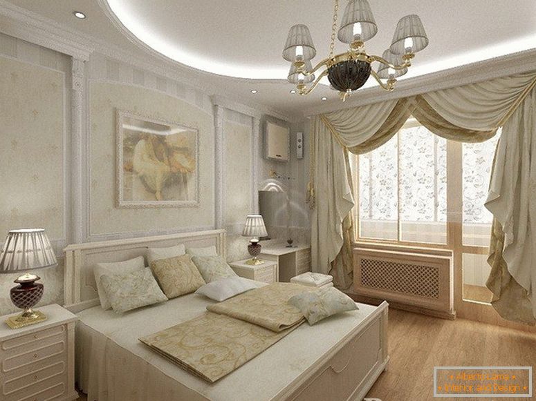 Projet de design d'une chambre dans un style classique