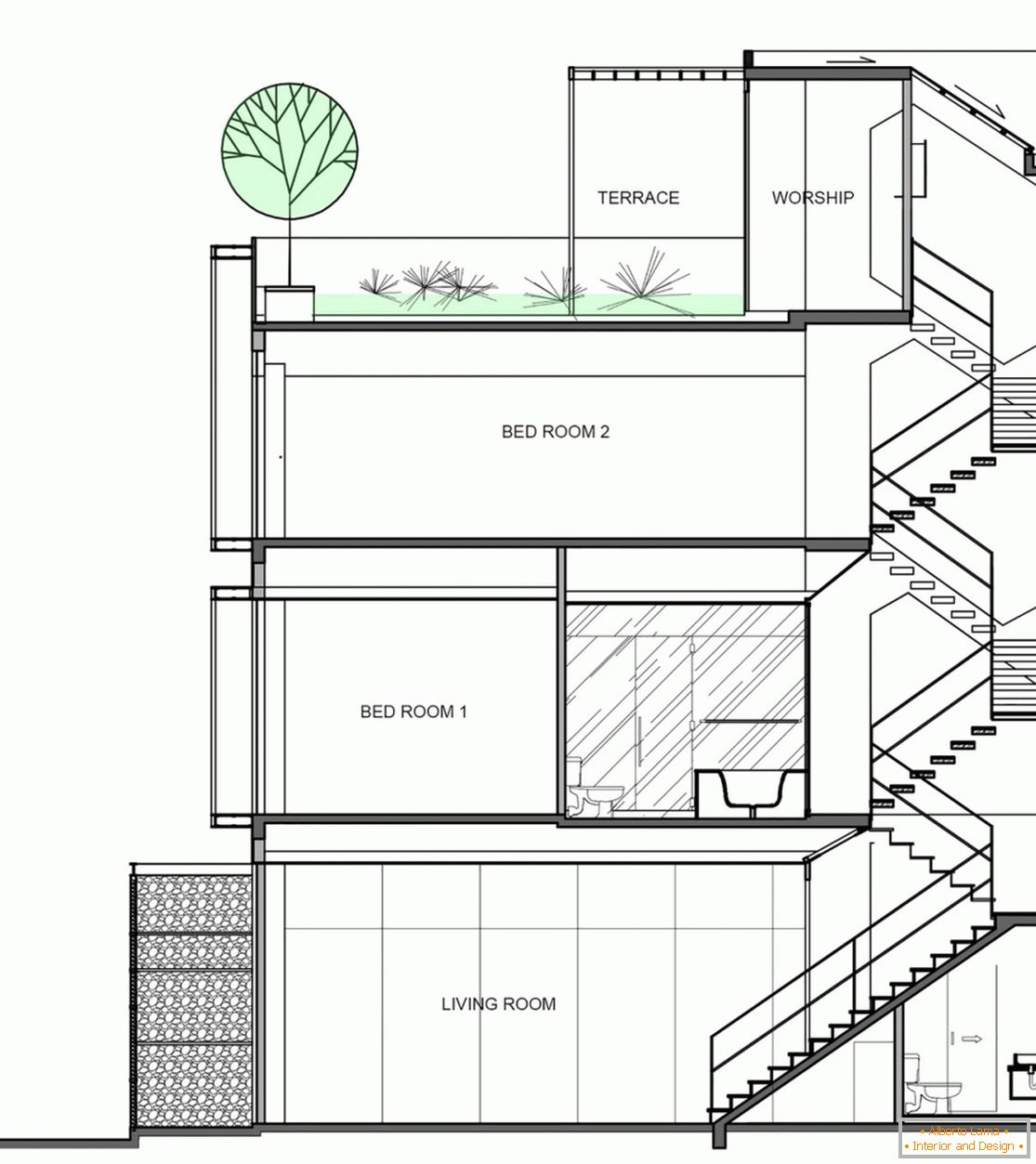 Plan de maison du concept DD