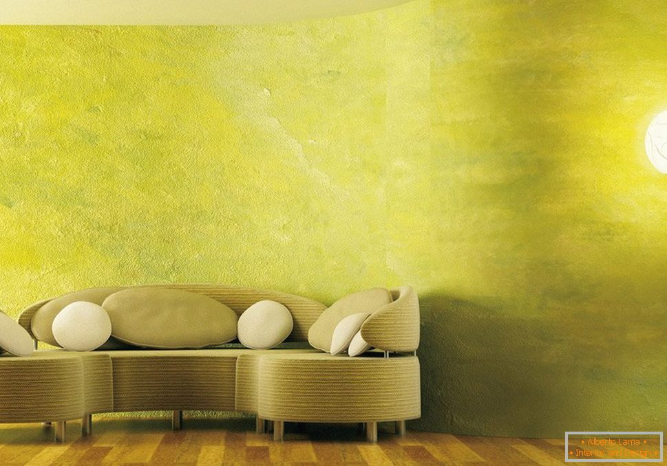 Murs peints dans le salon