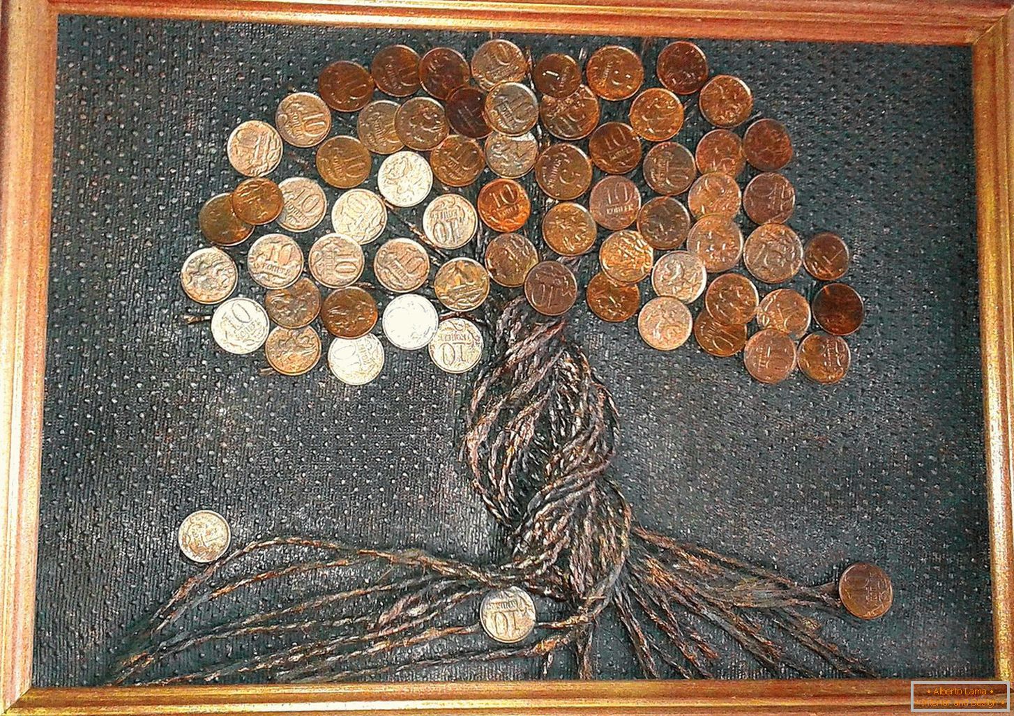 Pièces de monnaie pour décorer une photo