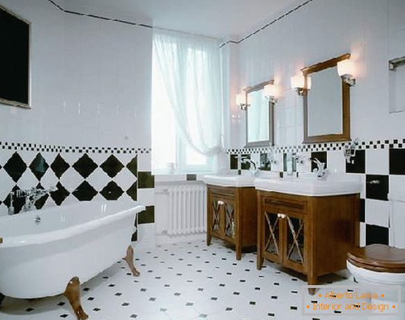 exemples de la disposition des carreaux dans la salle de bain photo, photo 15