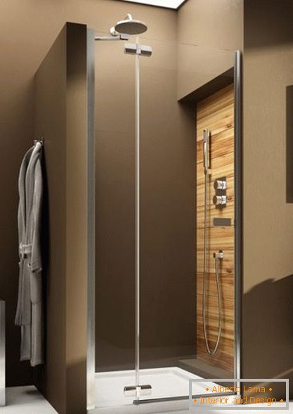 Portes de douche coulissantes en verre à commander dans un style moderne