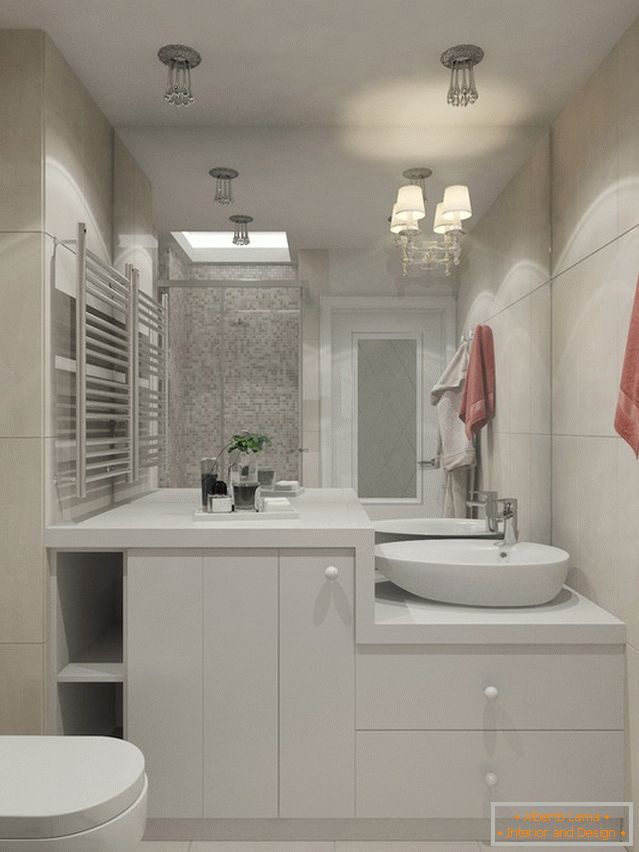 Design élégant d'une petite salle de bain
