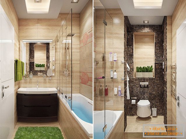 Design élégant d'une petite salle de bain