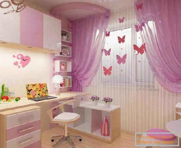 conception de rideaux pour une chambre d'enfants pour une fille, photo 7