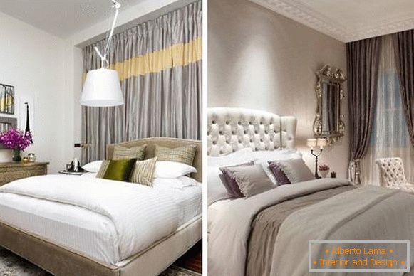 Rideaux métalliques glamour pour chambre à coucher - photo design 2016